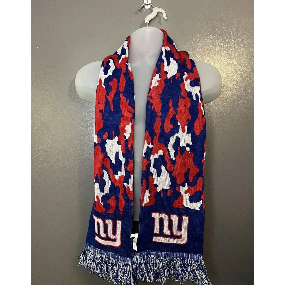 New York Giants Scarf Mens One Size Blue Red NFL Football Forever Collectibles